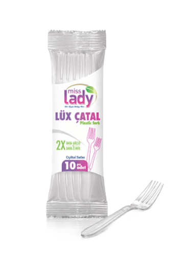Miss Lady Plastik Çatal 10 Lu Lüks