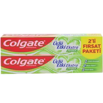 Colgate Üçlü Etki Ekstra Ferahlık Diş Macunu 2 X 75 Ml