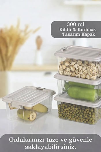 Moi 0,3 Litre Dikdörtgen Kiler Saklama Kabı