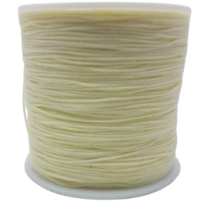 P Parla Paraşüt İpi, Bileklik-Kolye örgü ipi 1 mm 50 metre Krem 12'li