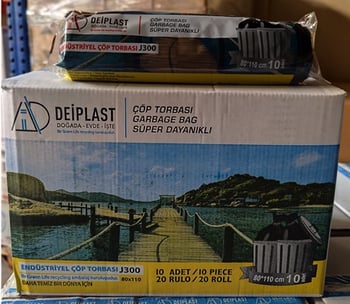 Deiplast Jumbo Boy 80x110 Cm Endüstriyel Çöp Torbası J300 X 20*ad