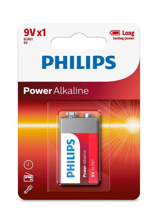 Philips Power Alkalin 9v Pil - 6lr61p1b/10 - 12'li Kutu