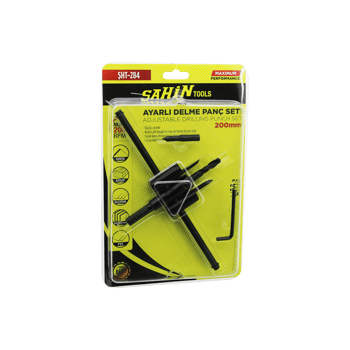 Şahin Tools Şht-284 ( Ayarlı ) Alçı Delme Panç Seti ( 40mm-200mm ) ( Ahşap & Alçıpan & Kartonpiyer & Pvc )