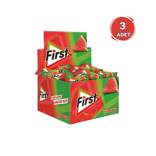 First Karpuz Aromalı Tekli Sakız 1,7 Gr - 600 Adet