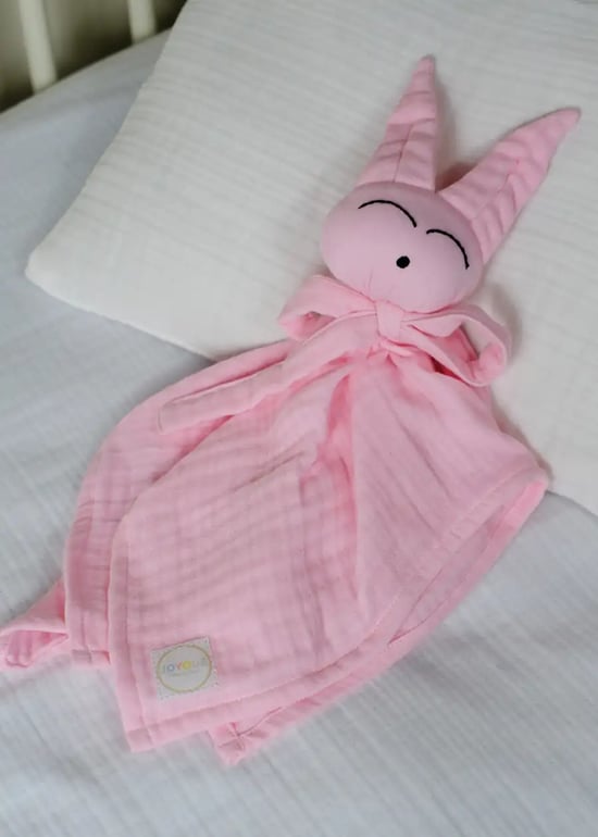 Muslin Tavşan Uyku Arkadaşı Pembe