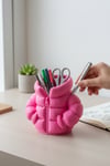Şişme Mont Figürlü Kalemlik Pembe