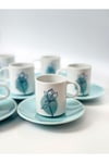 Porland Alyssa Turkuaz Kahve Takımı 12 Parça 04por035198