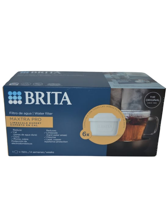 BRITA MAXTRA PRO Kireç Uzmanı Yedek Su Arıtma Filtresi, 6’lı