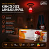 İnura Global Nisaluce Eamp-075 ( 1w ) ( E27 ) ( Kırmızı ) Yuvarlak Gece Lambası Led Ampul