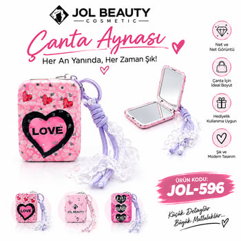 Jol Beauty Jol-596 Püsküllü Kare Cep Aynası