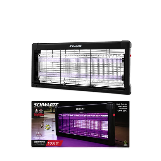 Schwartz Swik-9617 Sinek Öldürücü Cız Cihazı Makine (2pcs Led Floresan) (100m2 Etkili) ( 1800v ) (54x23.5cm)