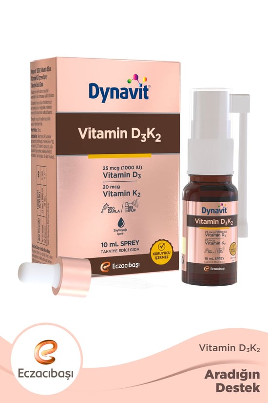 Dynavit Vitamin D3k2 Sprey 10 Ml