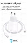 Adeyo Store İphone Tüm Serilere Uyumlu 20w Hızlı Şarj Seti Adaptör ve Type C Kablosu 7 8 X 11 12 13 14 Plus Pro
