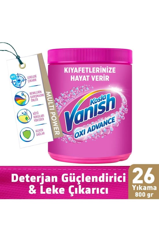 Vanish Multipower Leke Çıkartıcı & Deterjan Güçlendirici Toz 800 Gr Renkliler İçin