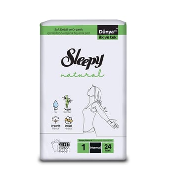 Sleepy Natural Kadın Pedi No: 1 Normal 24 Lü