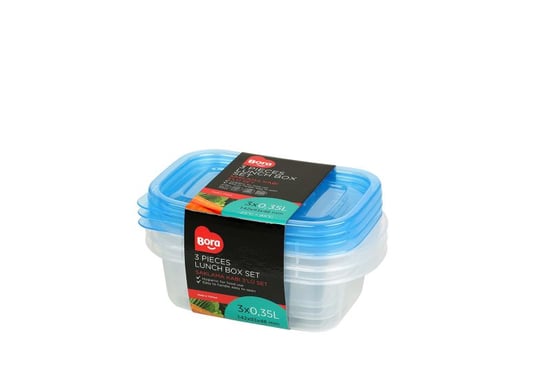 Bora Plastik Saklama Kabı Dikdörtgen  350 ml BO533