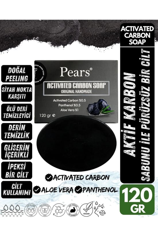 Pears Gliserinli Aktif Karbon Sabunu Beyazlatıcı 120 gr