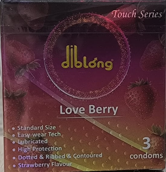 Diblong Prezervatif Love Berry 3lü