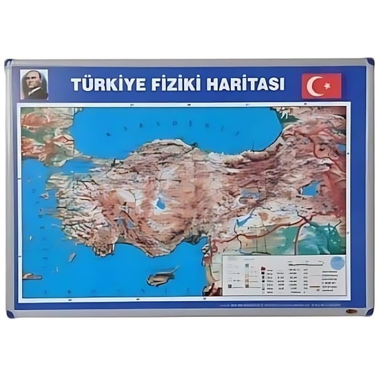 Türkİye Fİzİkİ Harİtasi (alüminyum Çerçeve)