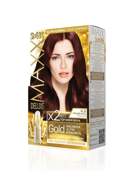 Maxx Deluxe Gold Beauty Set Boya 4.6 Kestane Kızılı
