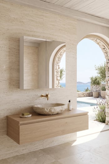 2 Kapaklı Aynalı Geniş İç Hacimli Çok Amaçlı Banyo Dolabı