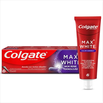 Colgate Max White Purple Diş Macunu Mor Renk Teknolojisi Anında Beyazlık Etkisi 75 ml