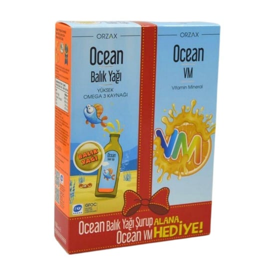 Ocean Balık Yağı Portakal Aromalı 150 Ml + Vitamin Mineral Portakal Aromalı150 Ml