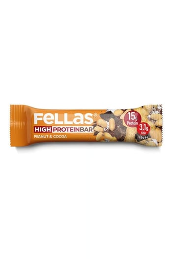 Fellas Yüksek Protein Bar - Yer Fıstıklı ve Kakaolu 45g