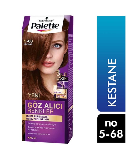 Palette Göz Alıcı Renkler Saç Boyası Kestane 5-68