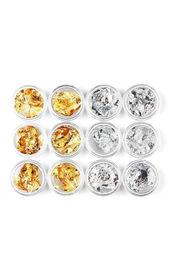 Misyul Tırnak Folyosu 12'li Glitter Mix Renk 6+6 Mıs-2163