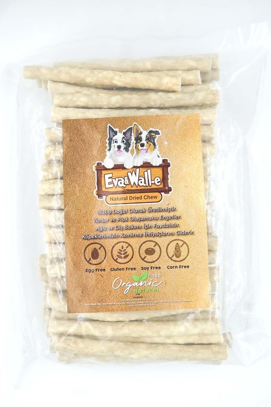Eva & Walle Doğal Köpek Kemiği Munchy Çubuk| Köpek Ödül Kemiği & Diş Kaşıma Kemiği 1 Kg Paket