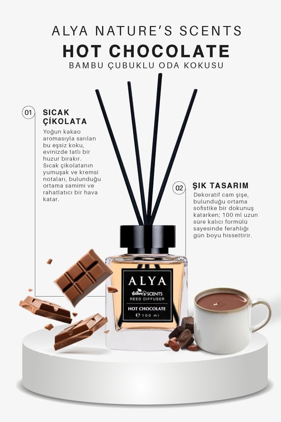 Nature's Scents Hot Chocolate Bambu Çubuklu Oda Kokusu- Sıcak Çikolata Kokusu