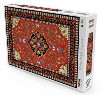 Nova Puzzle 1000 Parça Kırmızı Antik Halı Desenli Puzzle