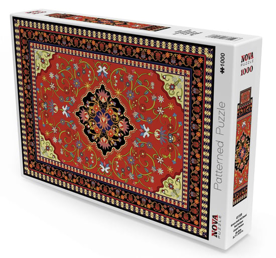 Nova Puzzle 1000 Parça Kırmızı Antik Halı Desenli Puzzle