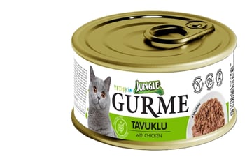 Jungle Gurme Konserve 85 Gr Kedi Maması Yetişkin Tavuklu