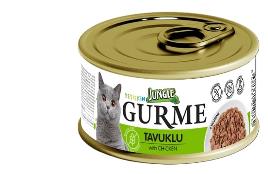 Jungle Gurme Konserve 85 Gr Kedi Maması Yetişkin Tavuklu
