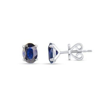 Star Pırlanta 0.52 Ct Safir Oval Küpe