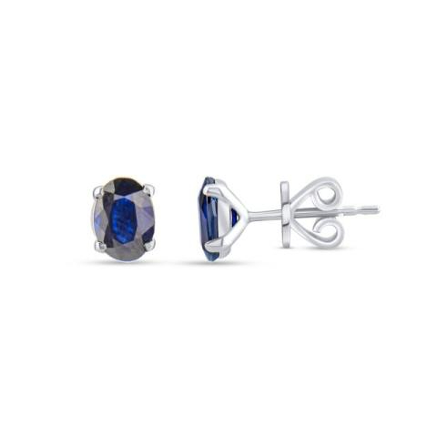 Star Pırlanta 0.52 Ct Safir Oval Küpe