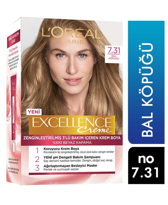 Loreal Excellence Saç Boyası No:7.31 Bal Köpüğü