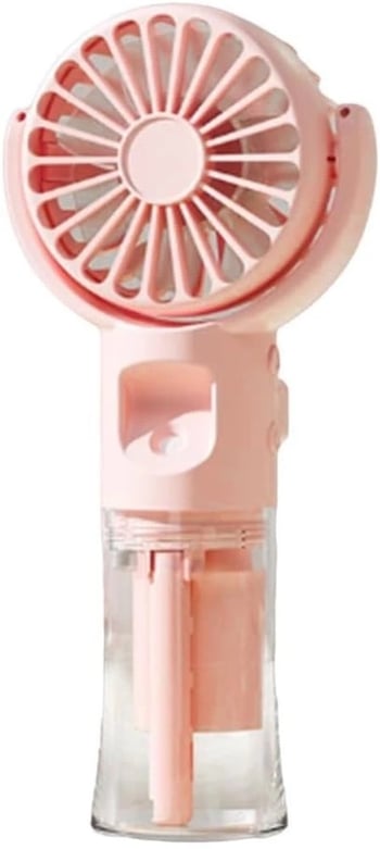 Mini El Fanı-04 F4 Su Damlacık Püskürtmeli Pembe