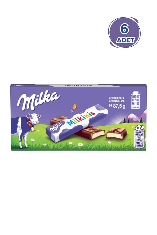 Milka Milkinis Sütlü Çikolata 87,5g - 6 Adet