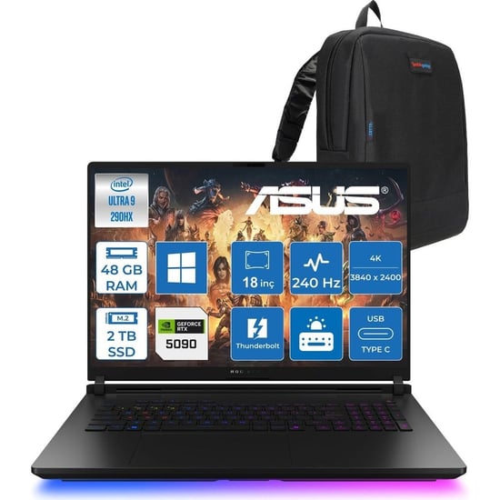 Asus Rog Strix Scar G18 G835LXG-TQ557 Intel Core Ultra 9 290HX Plus 48GB Ddr5 2tb SSD W11PRO 175W RT