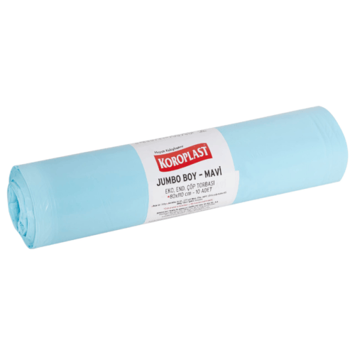 Koroplast Eko End. Jumbo Boy Çöp Torbası 80x110 300 Gr 10'lu Rulo Mavi