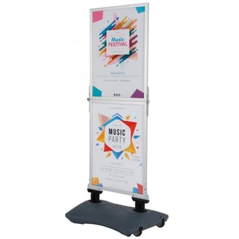 Wind Pro Slim 2 Katlı Gri Kaldırım Panosu