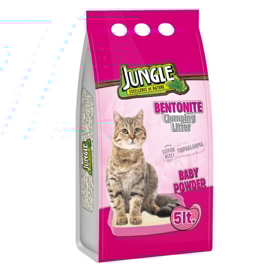 Jungle Bentonit Kedi Kumu İnce Parfümlü 5 Lt Bnt-012