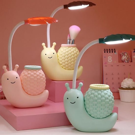 Avec Av-8804 Sevimli Salyangoz Kalemlikli Usb Ledli Şarjlı Masa Lambası