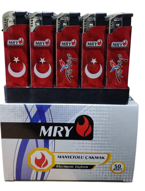 Mry Basmalı Dolumlu Çakmak Türk Bayrağı