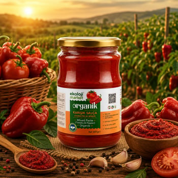 Organik Domates-biber Salçası Karışık 650 Gr.
