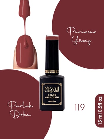 Misyul Uv Led Kalıcı Oje Nail Art 15 Ml 119