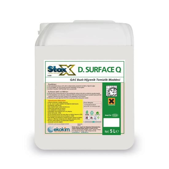 Stox D. Surface Q Qac Bazlı Temizlik ve Hijyen Maddesi 5kg